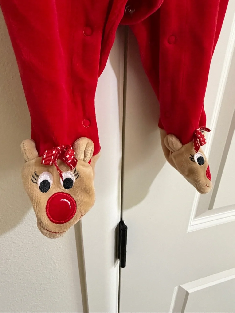 My First Christmas Red Reindeer Baby Onesie